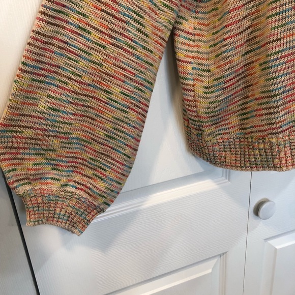 Colorful Sweater with Long Balloon Sleeves - Picture 3 of 4